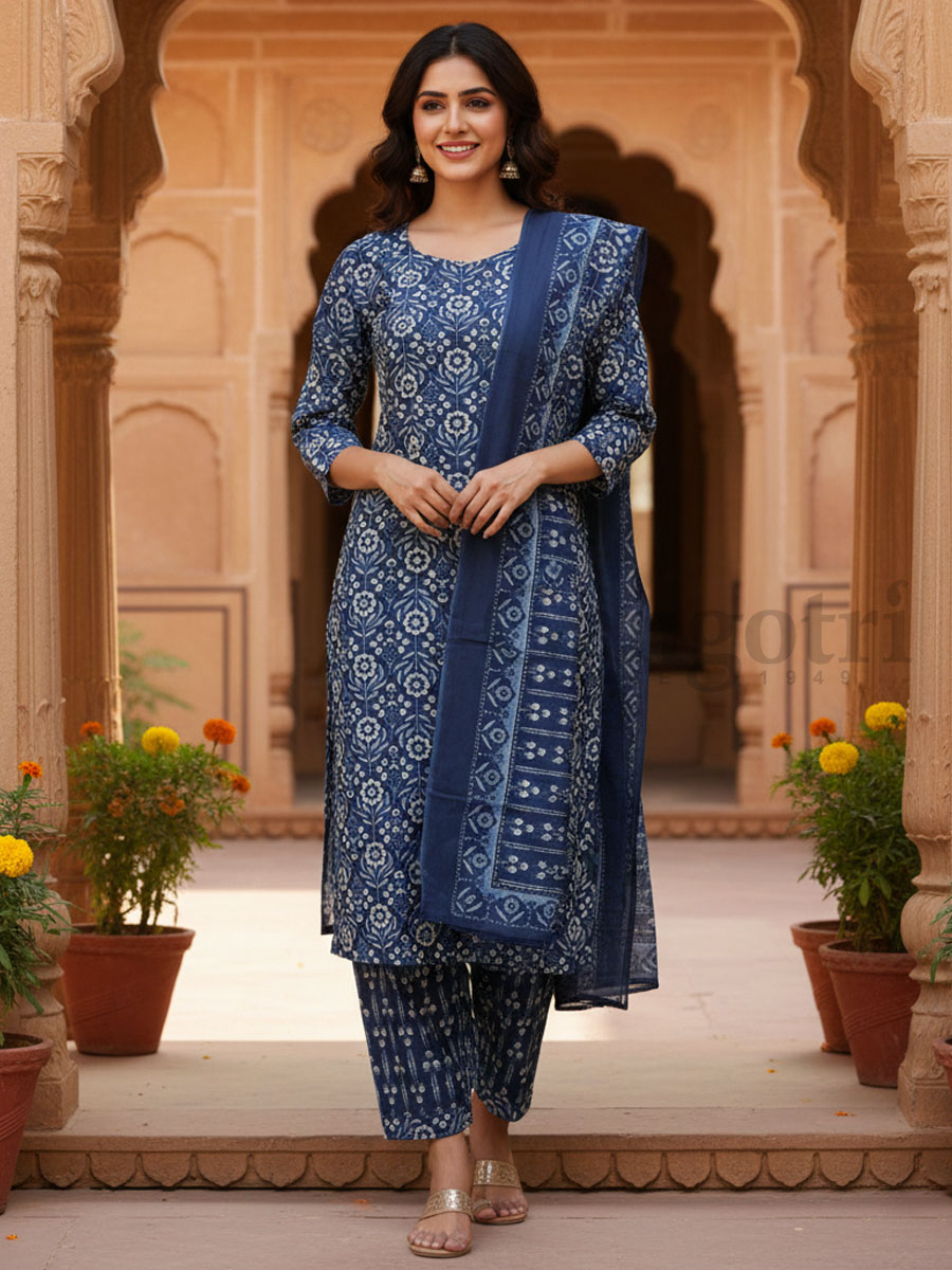 Cotton Printed Suit M