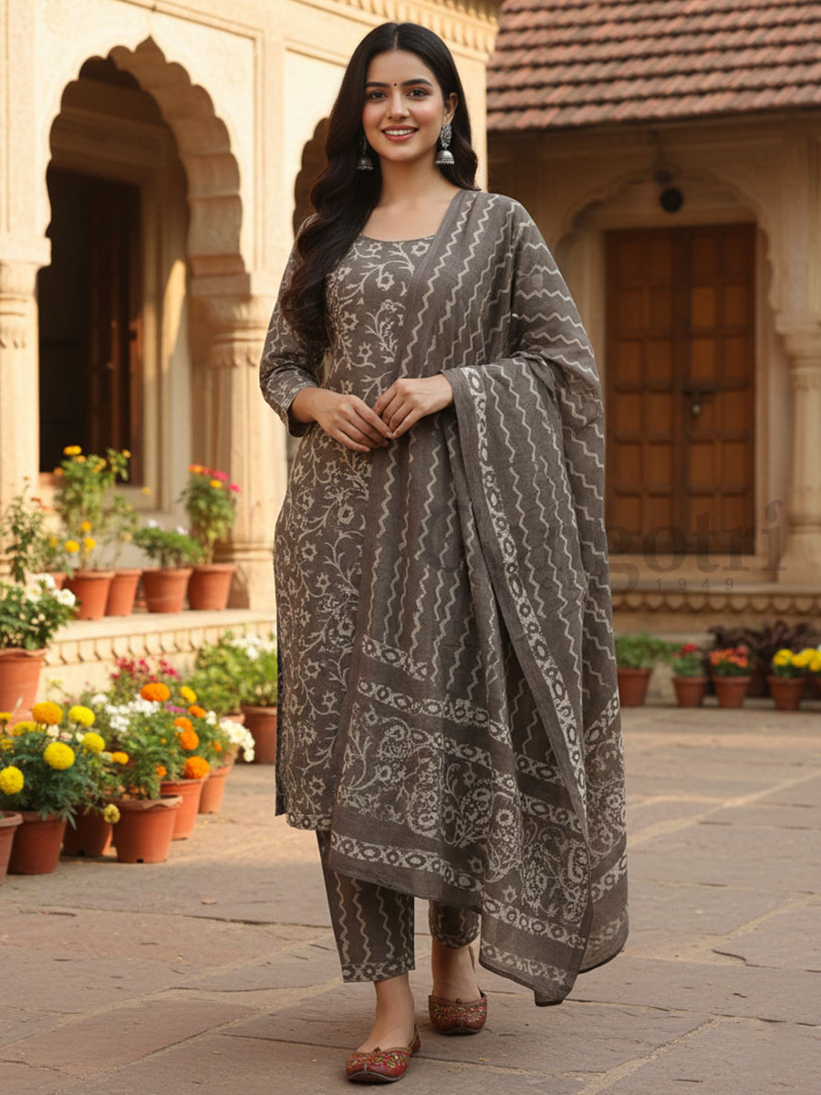 Cotton Printed Suit S