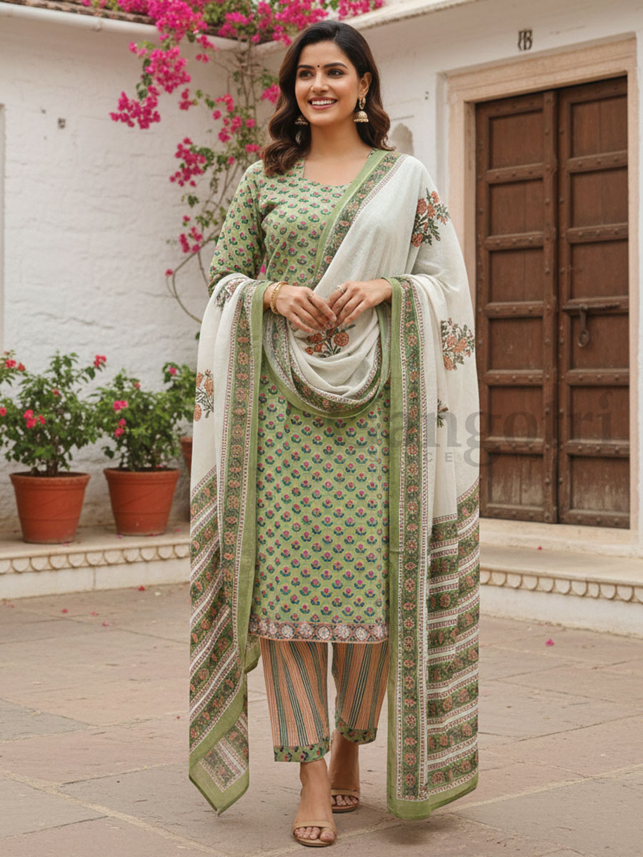 Cotton Printed Suit S