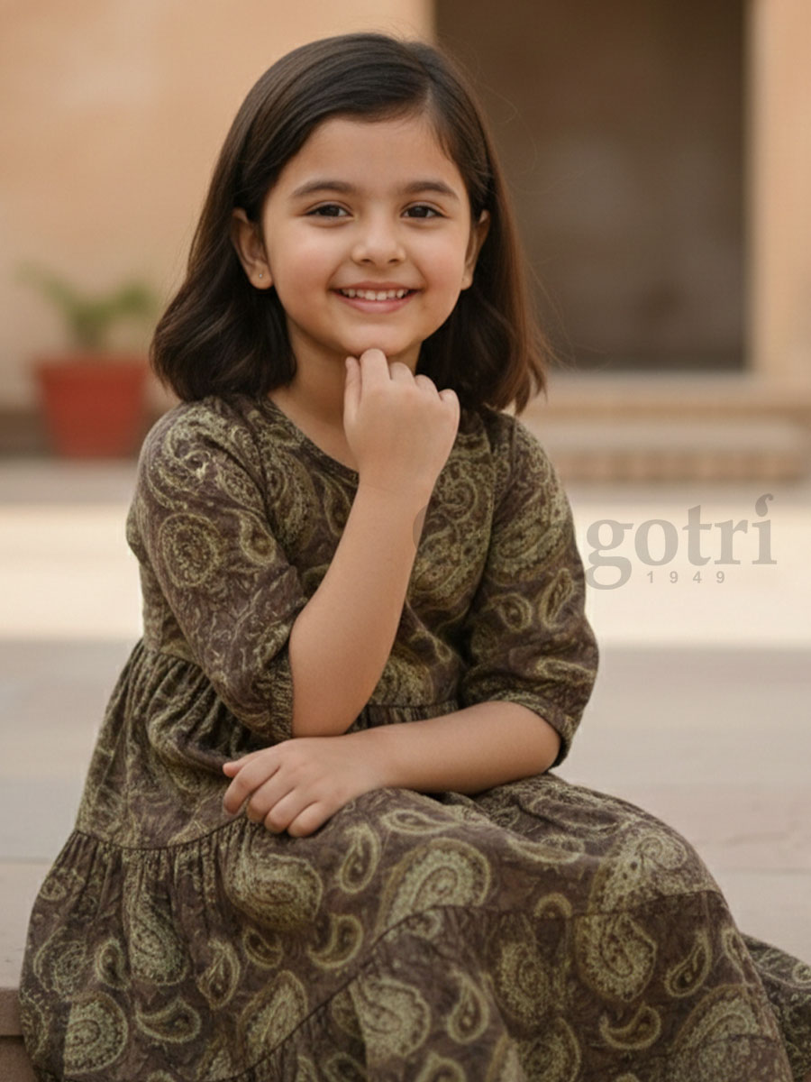 Girls Anarkalis Cotton (6-8 Yrs) - Image 2
