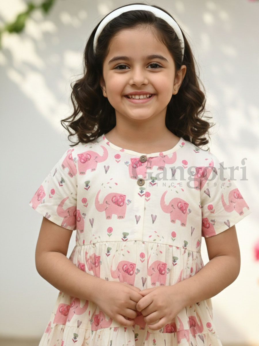 Girls Anarkalis Cotton (6-8 Yrs) - Image 2