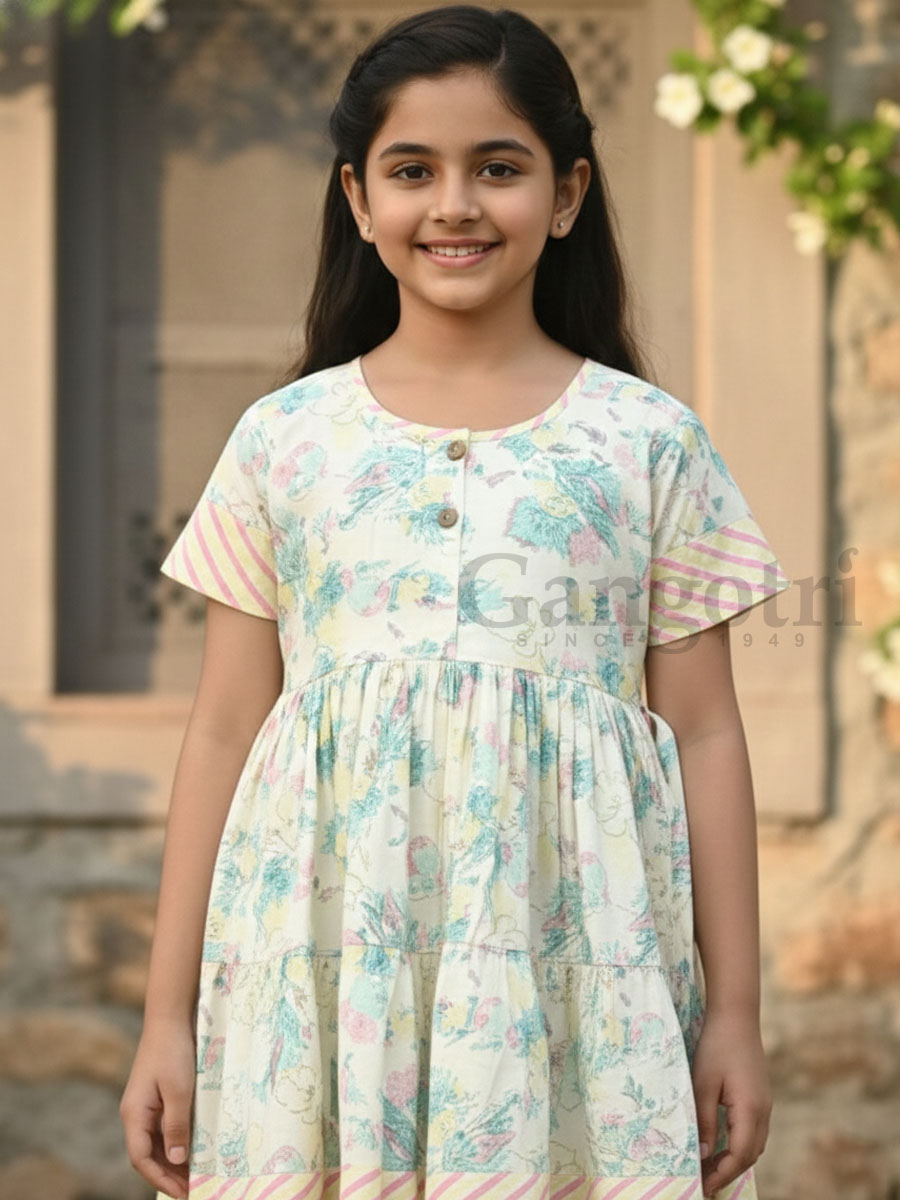 Girls Anarkalis Cotton (9-11 Yrs) - Image 2