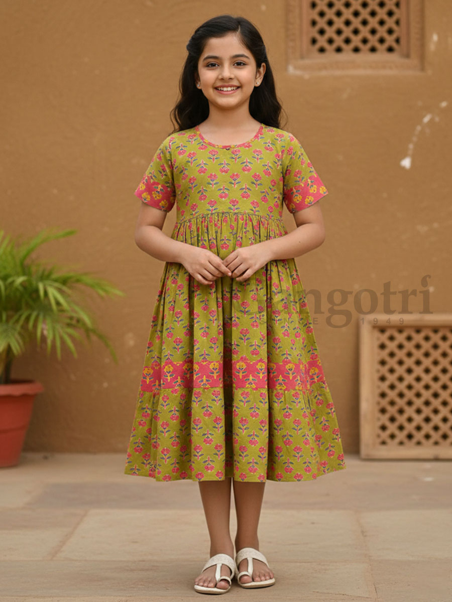 Girls Anarkalis Cotton (9-11 Yrs)