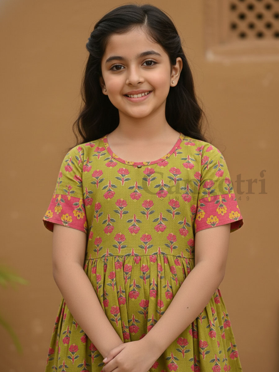 Girls Anarkalis Cotton (9-11 Yrs) - Image 2