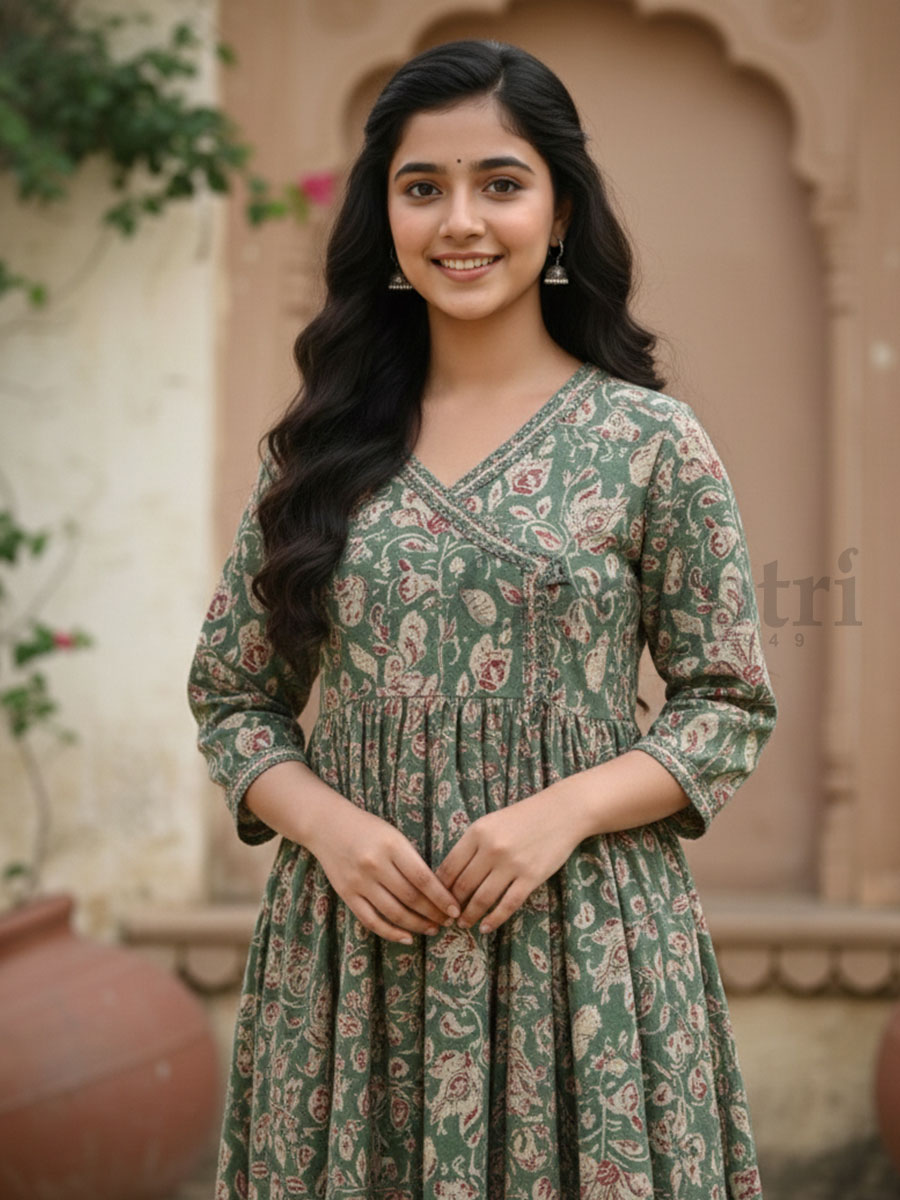 Girls Anarkalis Cotton (12-14 Yrs) - Image 2