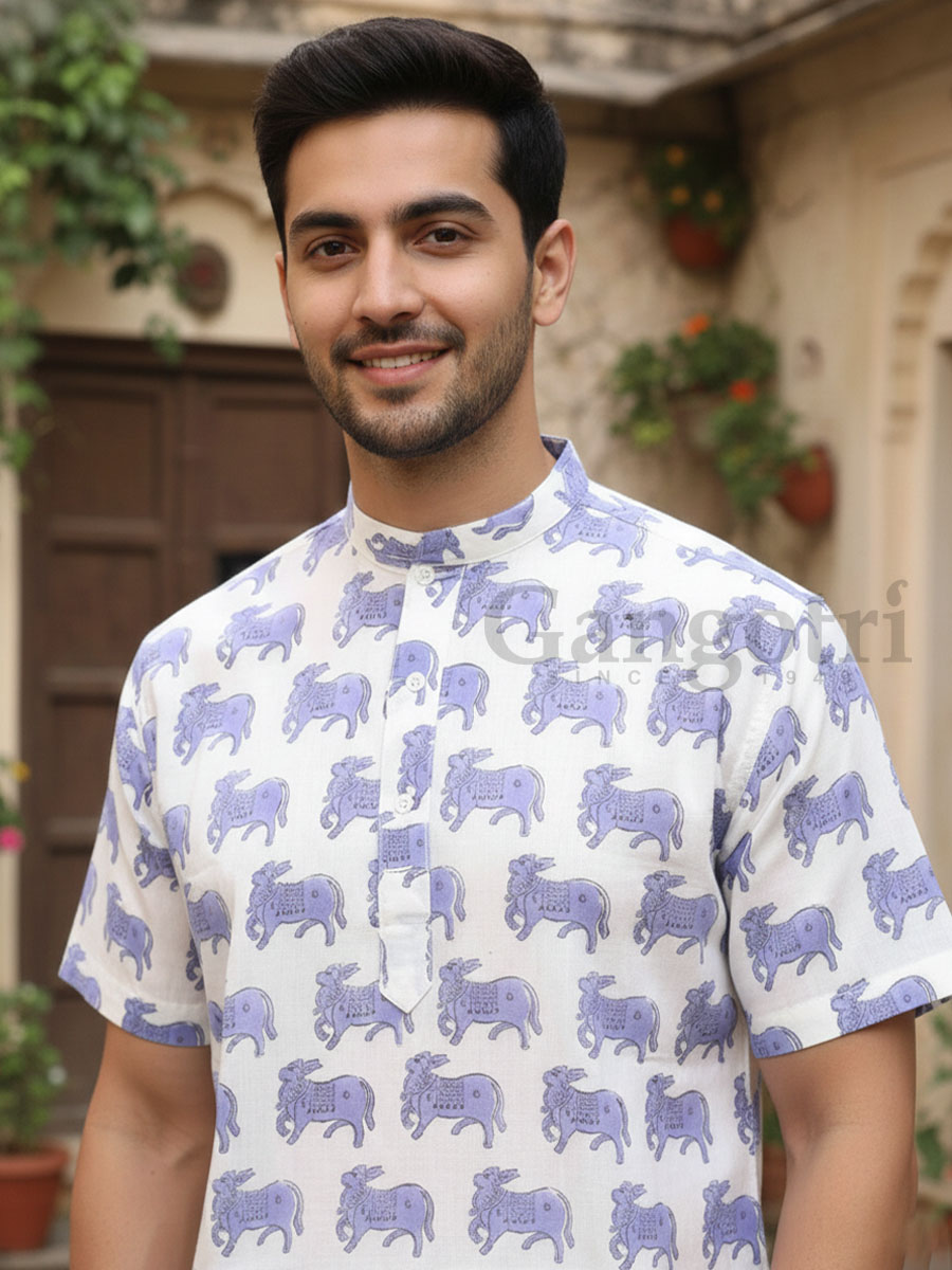 Kurta Kirtan Cotton Printed 2XL - Image 2