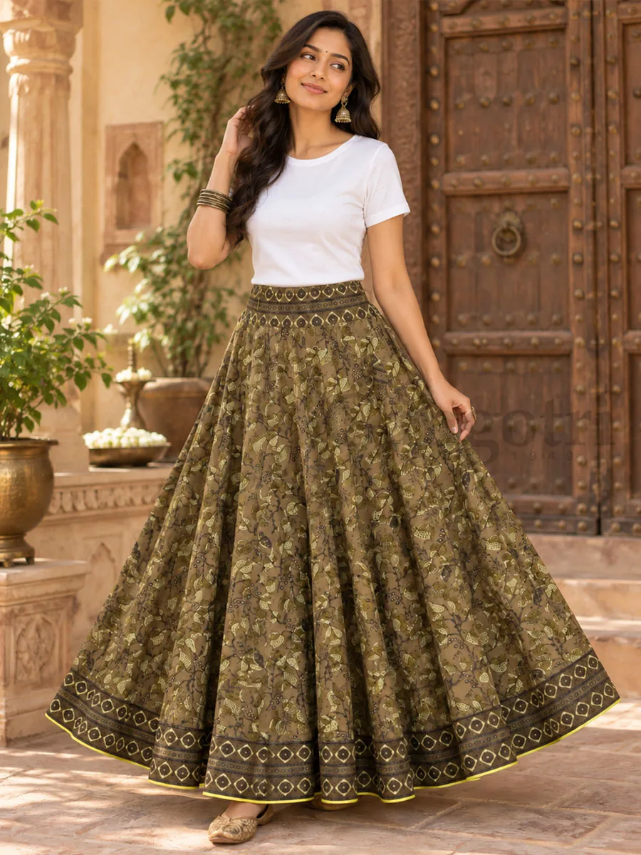 Cotton Skirt L