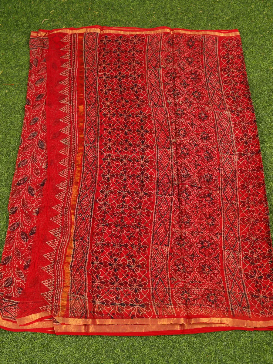 Kota Cotton Printed Saree - Image 4