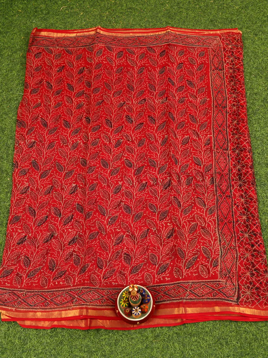 Kota Cotton Printed Saree - Image 3
