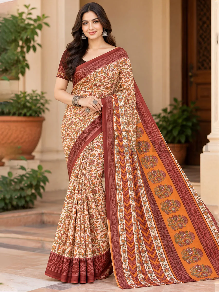 Cotton Printed Saree