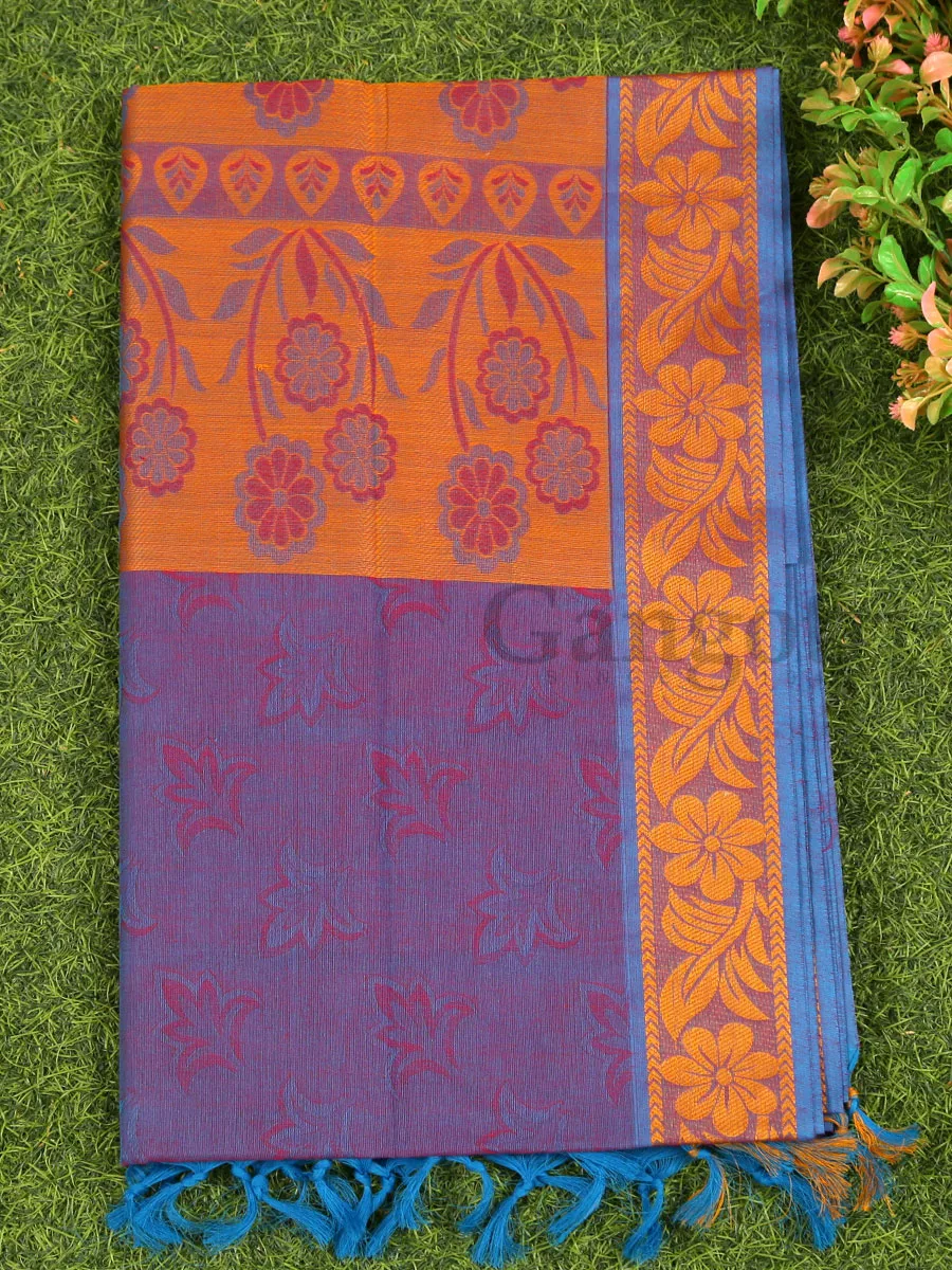 South Indian Cotton Saree - Image 3
